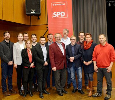 Der neue Kreisvorstand der SPD Rhein-Neckar
